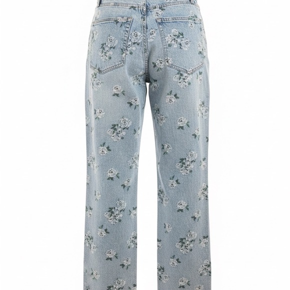 Zara Women's Straight Leg Jeans - Light Blue - Picture 4 of 4